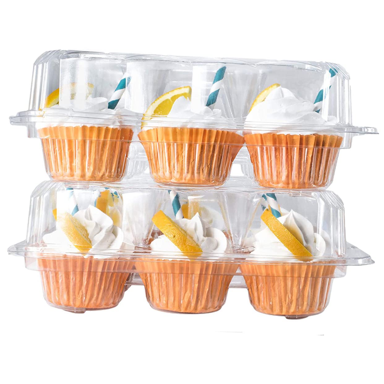 ABOOFAN 2Pcs Multi Cupcake Holder Reusable Bakery Wrapping Boxes for Muffins Airtight Design for Home Use and Festive Occasions