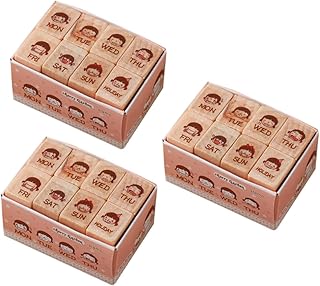 TOYANDONA 24 Peças Carimbo De Diário Semanal Selos De Madeira Selos De Brinquedo Mini Brinquedos Para Meninas Selos De Alfabeto Adorável Carimbo De Brinquedos Planejador Selo Brinquedos