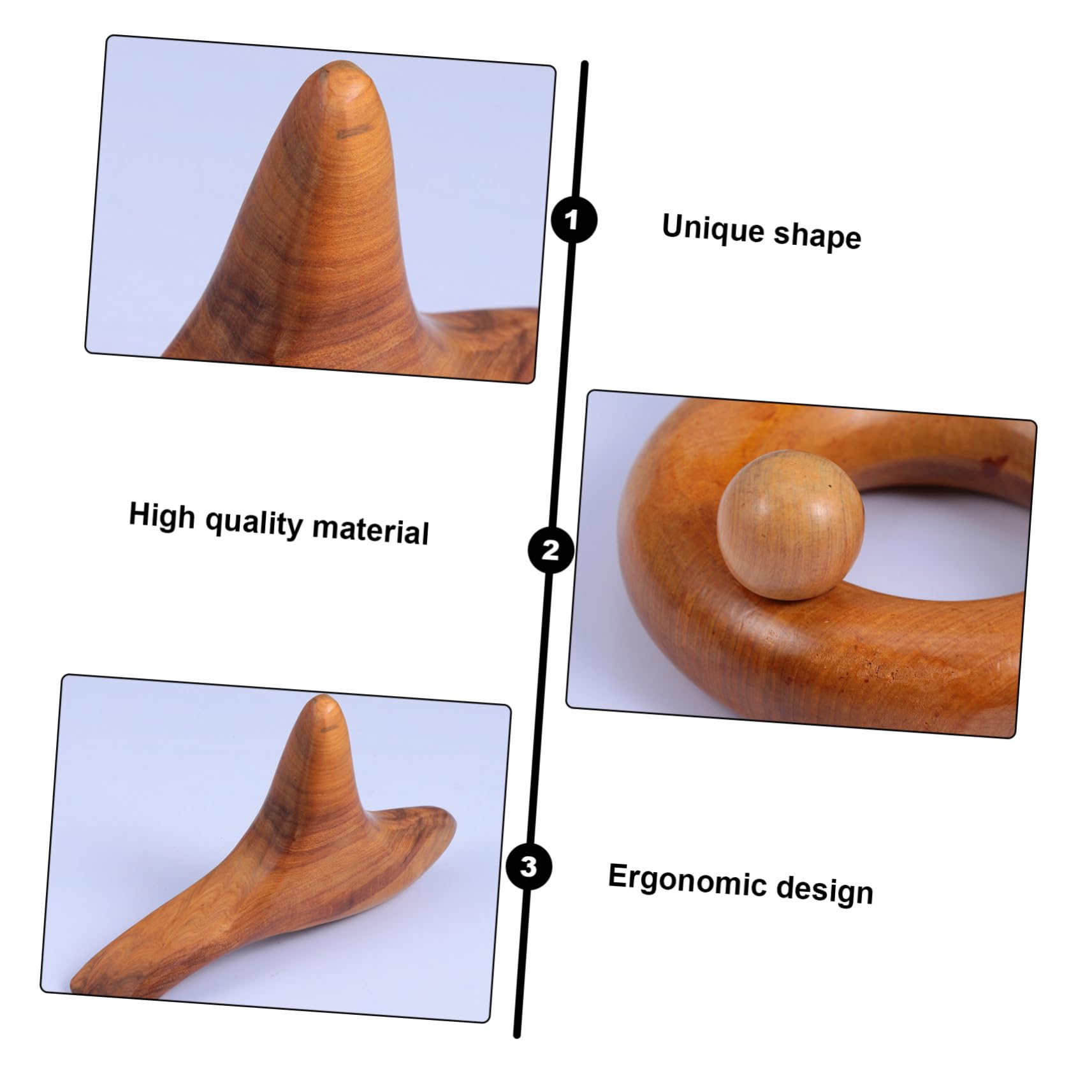 5 piezas Tablas Gua Sha de Madera Tradicional para Masaje Facial y Corporal Herramienta Ligera para Raspado y Masaje Cuello y Cuerpo Duradera y Portátil para Cuidado Piel y