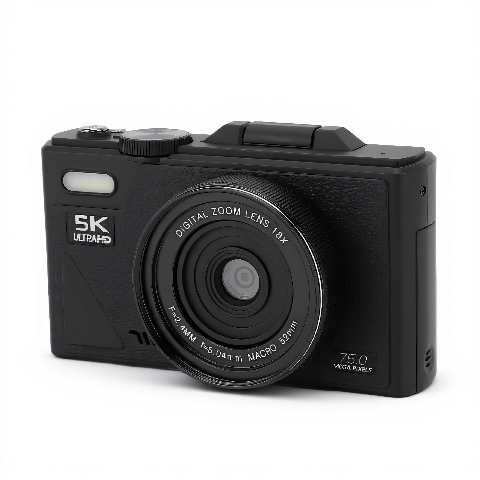 5K Digital Camera for Photography, 75MP HD 18X Digital Zoom, Autofocus, 3 180° Flip Screen, Multi Axis Stabilization, Retro Mirrorless Camera for Travel/Vlogging (Black)-picture-10