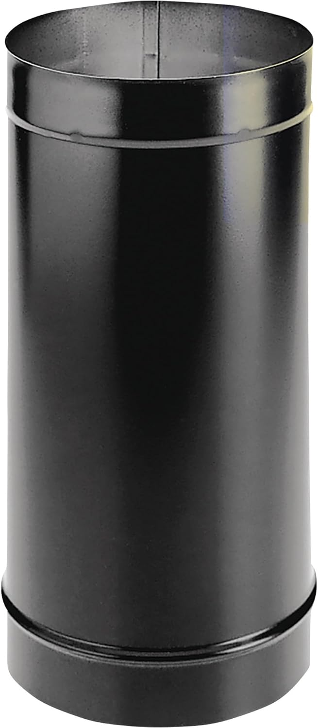 M&G DuraVent DURAVENT 6DBK-24 6 x 24 DuraBlack Street Stove Pipe, Black