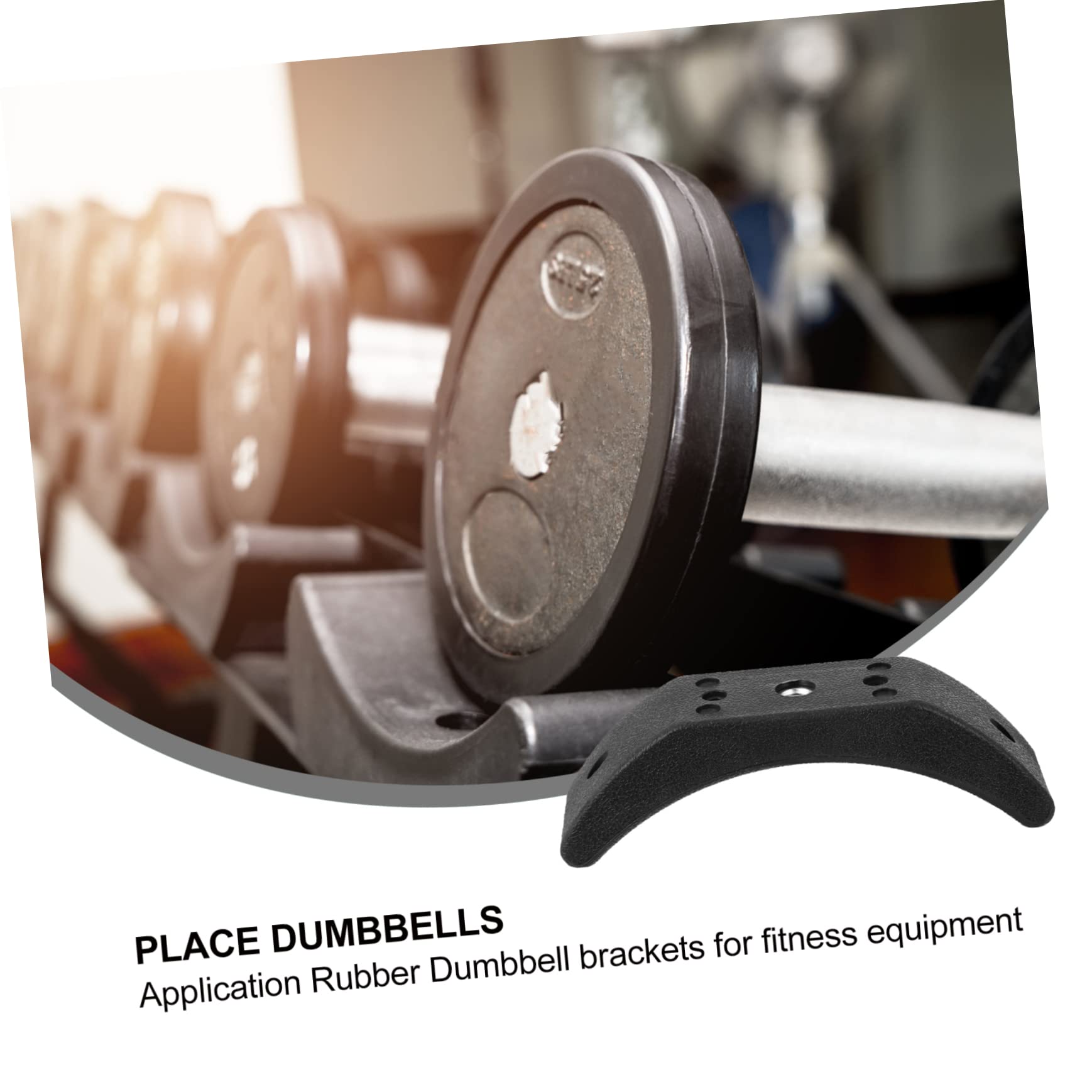 HANABASS 2Pcs Dumbbell Rack Durable Dumbbell Holders for Home Gym Storage Compact Brackets for Organizing Weights Black Design for Easy Use and Longevity