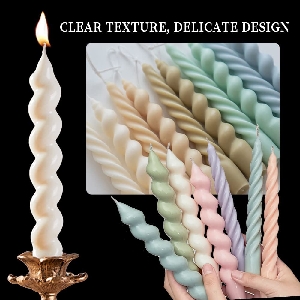 3-teiliges Silikon-Formen-Set – Spiralförmig, Für Kerzen, Harz & Seifen (lebensmittelecht)