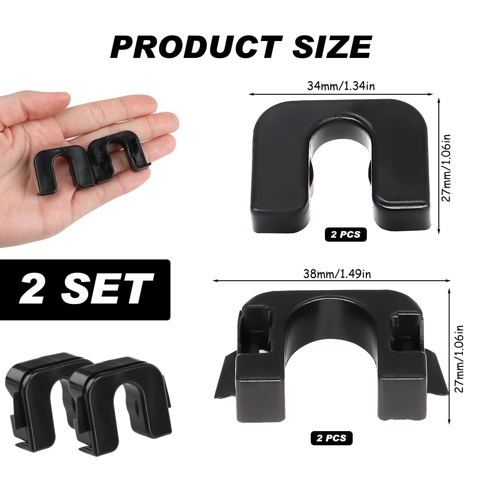 Clip Di Fissaggio Per Ripiano Portapacchi Auto - Compatibile Con Mercedes Classe A W169 E Classe B W245, Nero