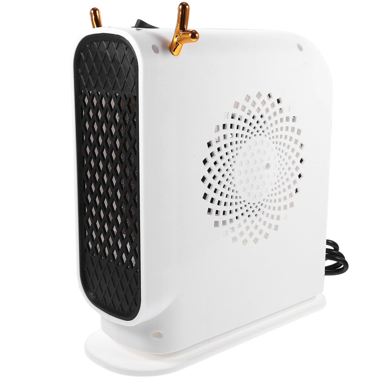 Riscaldatore Elettrico da Tavolo Portatile per Casa e Ufficio 500w Riscaldamento Rapido Controllo Termostatico in Pp Bianco