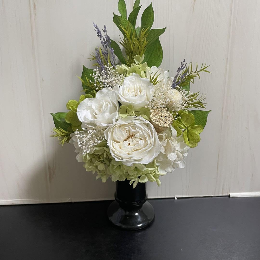 Amazon.co.jp: 83花器付き仏花 お供え花 プリザーブドフラワー1基