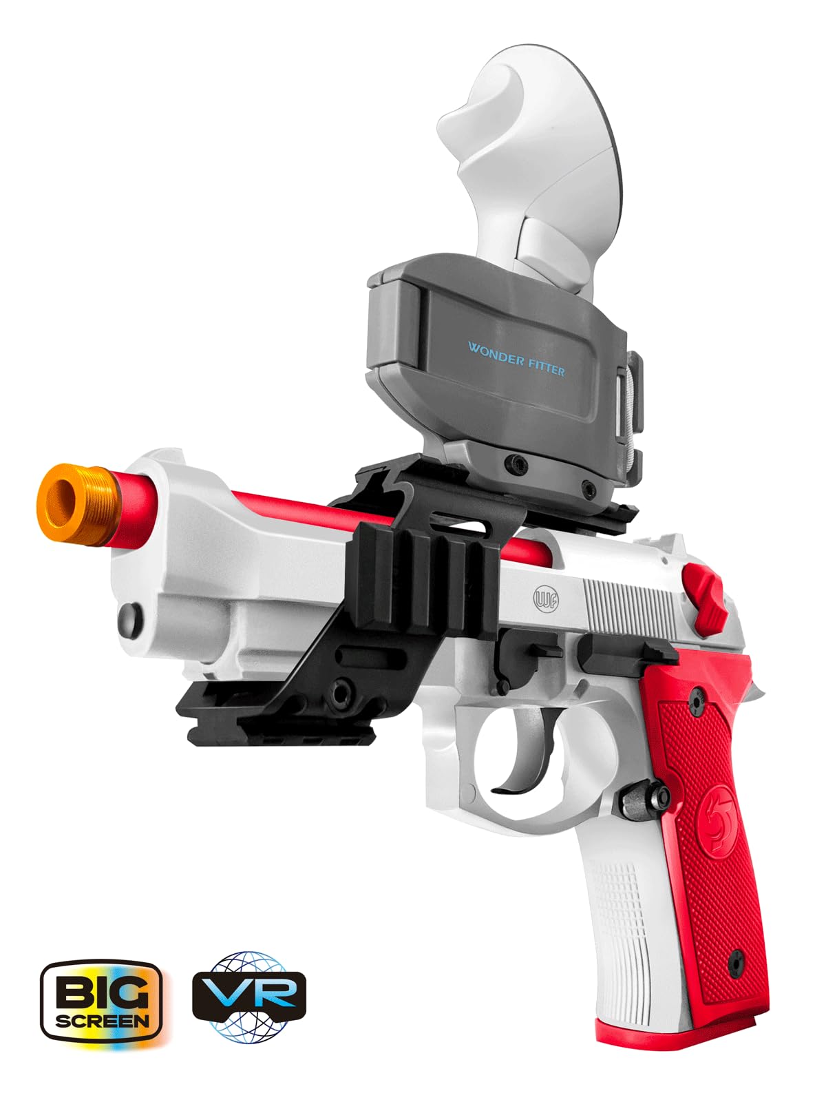 Photo 1 of WonderFitter M9 VR Pistol Controller for Meta Quest 2/3/3S SteamVR HTC Vive PICO Realistic Shooting Simulator with Recoil Trigger Pull Detachable Magazine FPS Gun Accessory for Pavlov Onward Half-Life