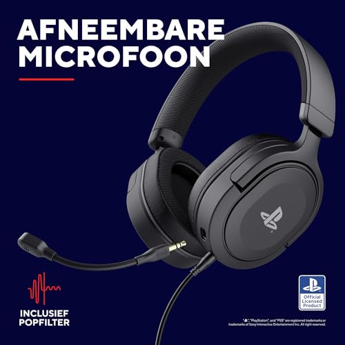 Trust Gaming GXT 498 Forta Gaming Headset - Officially Licensed for PlayStation 5 - Duurzame Headset met Afneembare Microfoon voor PS4 en PS5, Verstelbare Hoofdband, Kabel van 1.2m - Zwart - Afbeelding 7