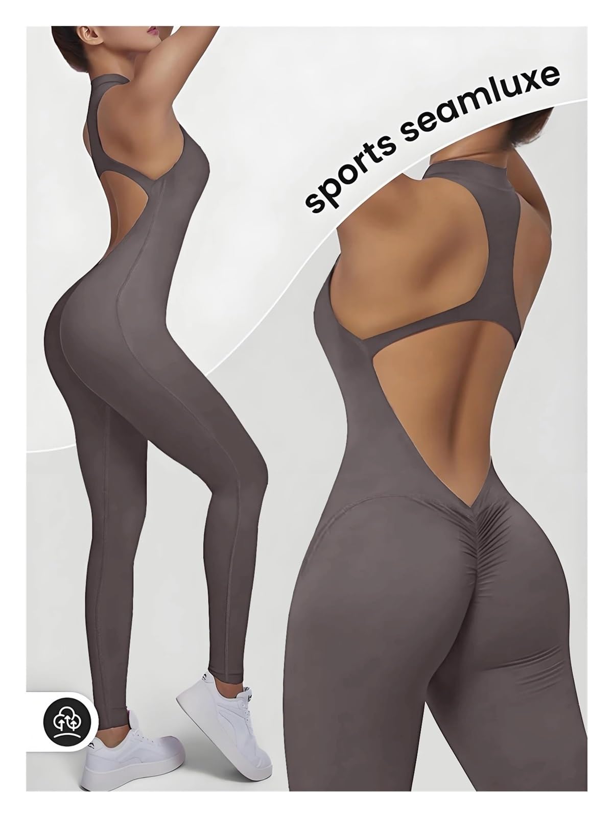 Combinaison de Yoga avec dos sans manches et fermeture éclair, coupe nue serrée, combinaison Fitness à haute élasticité Pour le sport et le fitness féminin
