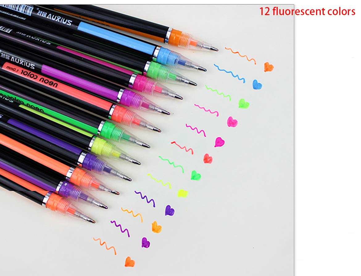 YYMIYU 12 kinds of color filling pen metal pen set color pen (1mm