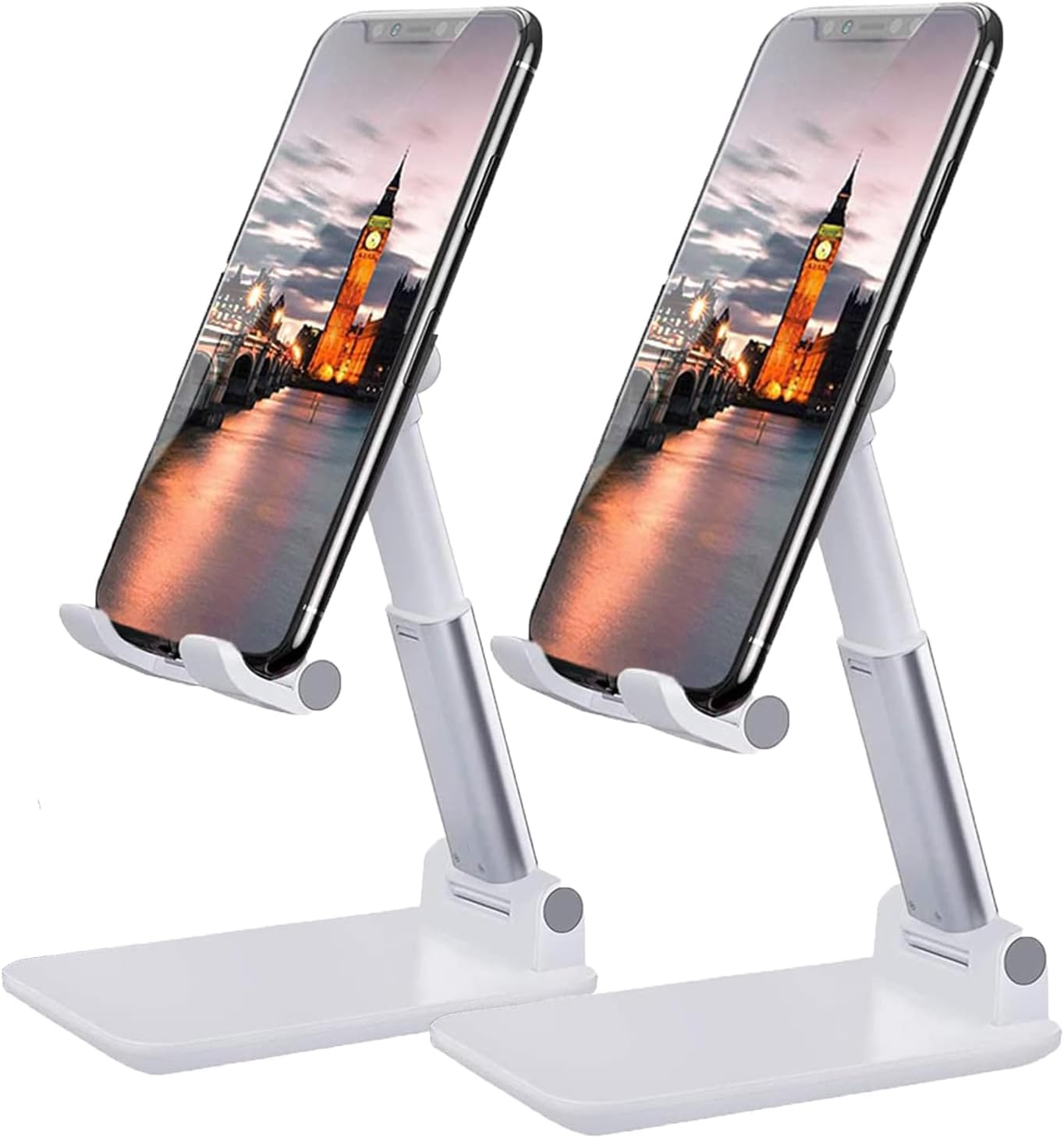 2Pcs Cell Phone Stand,Angle Height Adjustable Cell Phone Holder with