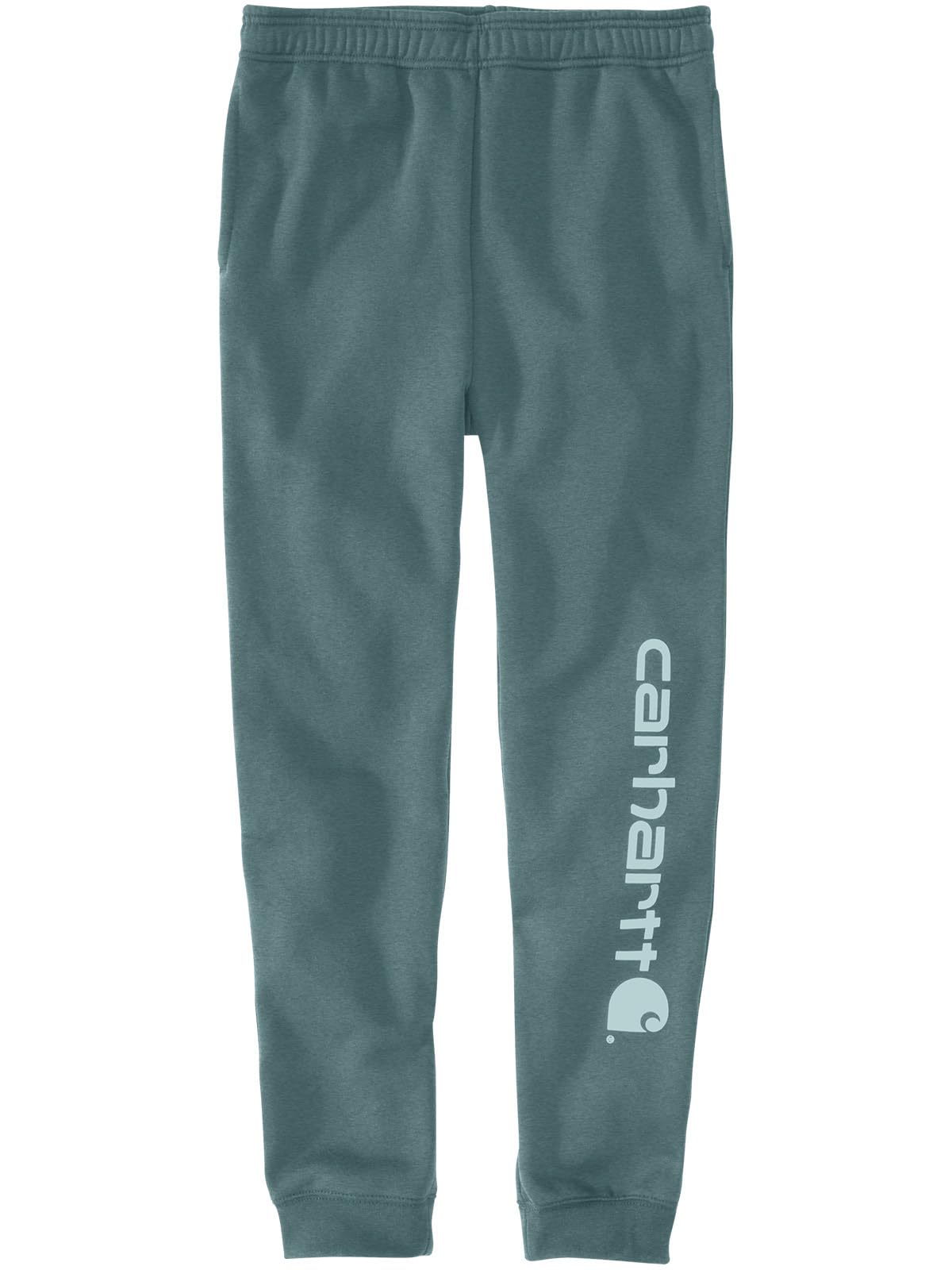 Carhartt Men's Sea Pine Heather Relaxed Fit Midweight Tapered Logo Graphic Sweatpant, X-Large