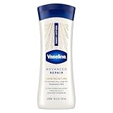 Vaseline Intensive Care Body Lotion for Dry Skin Advanced Repair Unscented Lotion Made with Ultra-Hydrating Lipids + Vaseline Jelly to Repair Extremely Dry Skin 10 oz