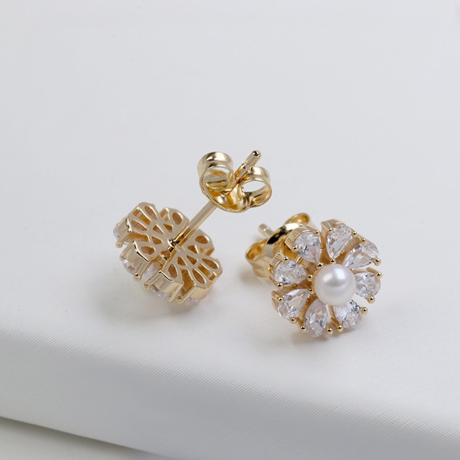 Pendientes de oro amarillo de 9K/14K/18K para mujer