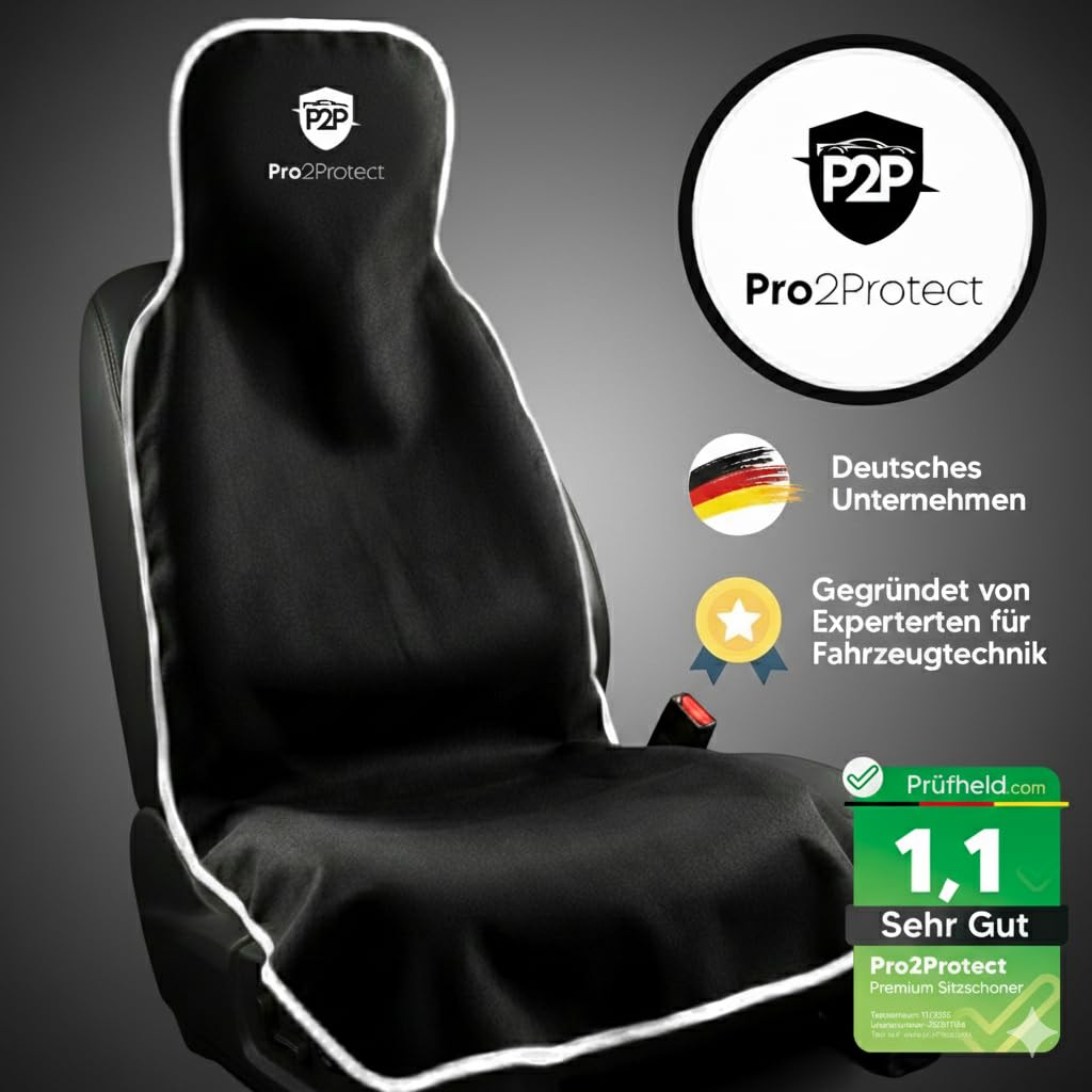 Pro2Protect Coprisedili in neoprene (nero e bianco, set da 1)