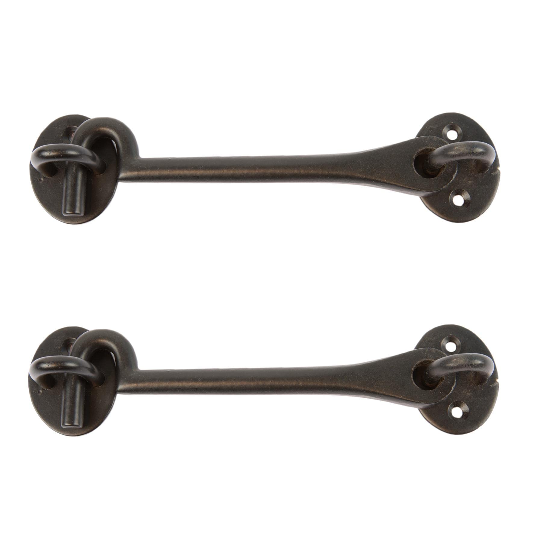 Hammer and Tongs - Rustic Cabin Hook and Eye - W165mm - Black - Pack of 2