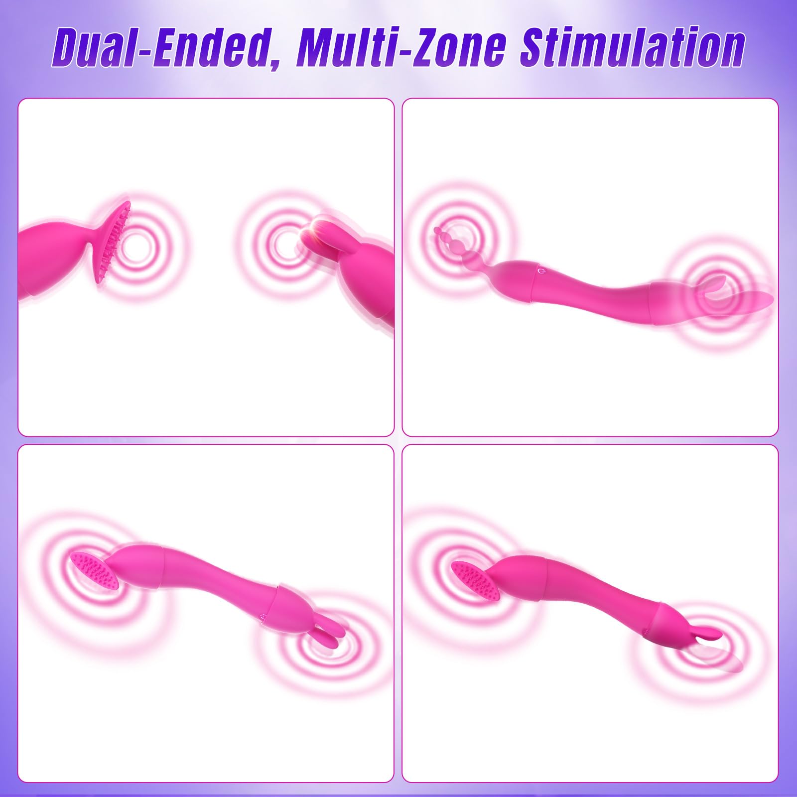 Vibratore Sex Toys Multifunzionale Vibratoreper Donna Professionale, 4-in-1 Set Vibratori con Accessori Intercambiabili, Sexytoysys Donna Coppia Vibratori 20 Modalità Toys Sessuali Clitoride e Punto G