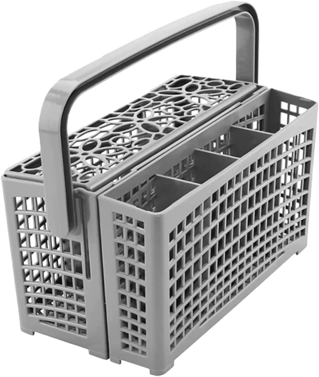 Dishwasher Utensil Basket for Items Durable Silverware Rack with Compartment for Storing Chopsticks Cutlery and Kitchen Utensils Compatible with Whirlpool