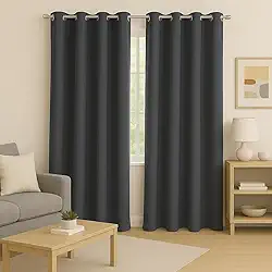 Cortina 3,00 x 2,50m Tecido Oxford Grosso Para Quarto, Sala e Escritório Cozzilar (Cinza Escuro)