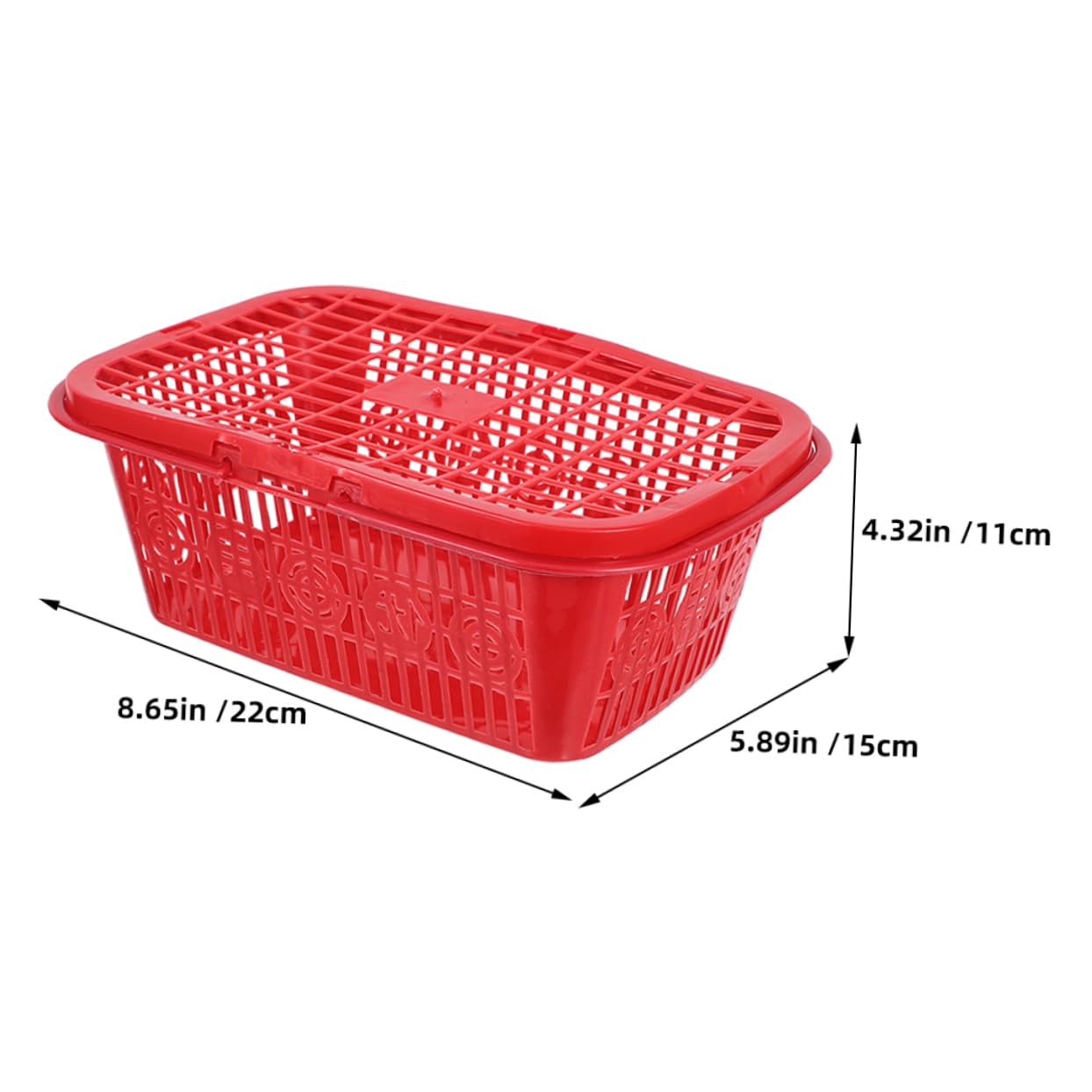 Holibanna 5Pcs Berry Picking Basket with Lid Versatile Plastic Fruit Container for Freshness for Grocery Shopping and Organizing Durable and Ergonomic Design Space Saving