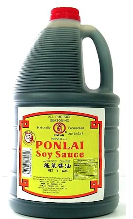 Kimlan Ponlai Soy Sauce, Naturally Fermented, All Purpose Seasoning 1 Gallon