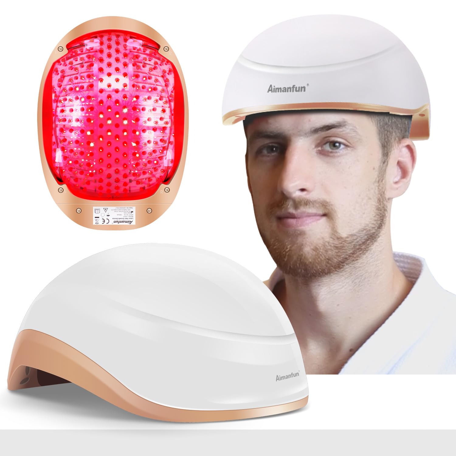 Amazon.co.jp: 育毛ヘルメット 家庭用 育毛キャップ 育毛器 256個 赤色