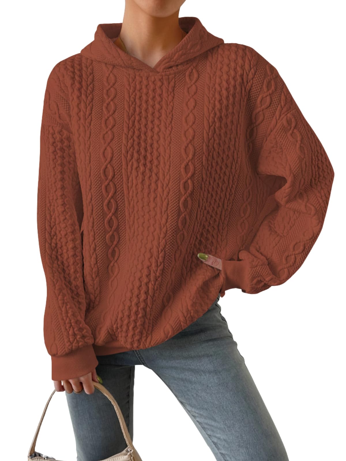 greciilooks Oversized Cotton Winter Hoodie & T-Shirt for Women Korean Style Casual | Trendy Streetwear Look with Baggy Fit for Girls (Available in Plus Size)-picture-32