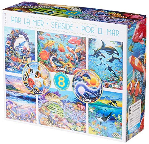 Seaside 8-in-1 Multipack Puzzles - (2) 300Piece, (4) 550Piece, (1) 750Piece, & (1) 1000Piece