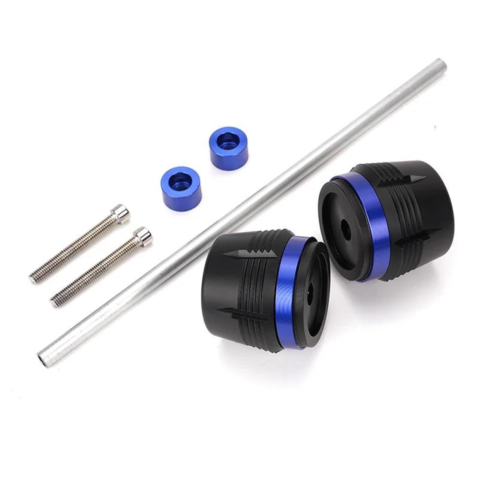 Protection Antichute pour Fourche Et Axe De Roue Avant/arrière De Moto pour Suzuki GSXS 750, GSX-S1000F, GSXS 1000 GT, GSXR 750 Et GSXS 750. Protection Anti-Chute(Bleu,Avant Arrière 750)