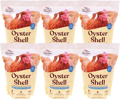 Miniatura 2 de Manna Pro Cáscara de ostra triturada para gallinas ponedoras  Concha de ostras de pollo ponedoras  Paquete de 6 unidades de 5 libras y grano de ave