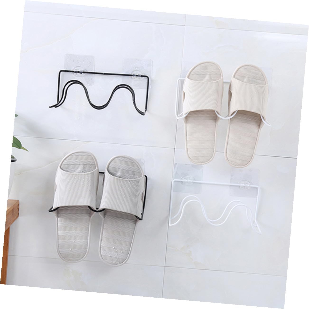 MAGICLULU Hanging Shelf Storage Organizer Iron Wall Mount Shoes Rack Slippers Rack for Home