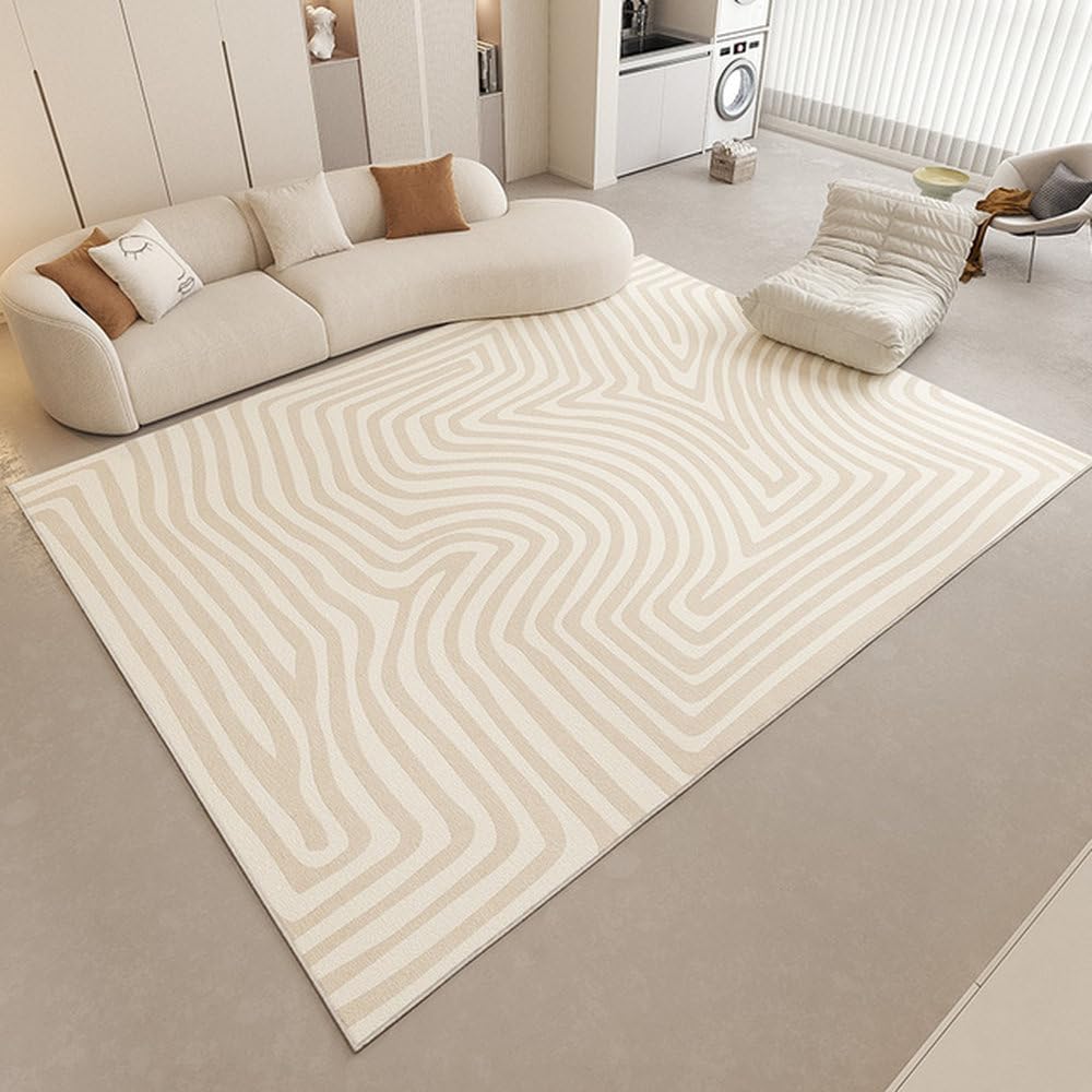 Tapis de salon géométrique en flanelle grande taille 80x120 cm pour déco chambre