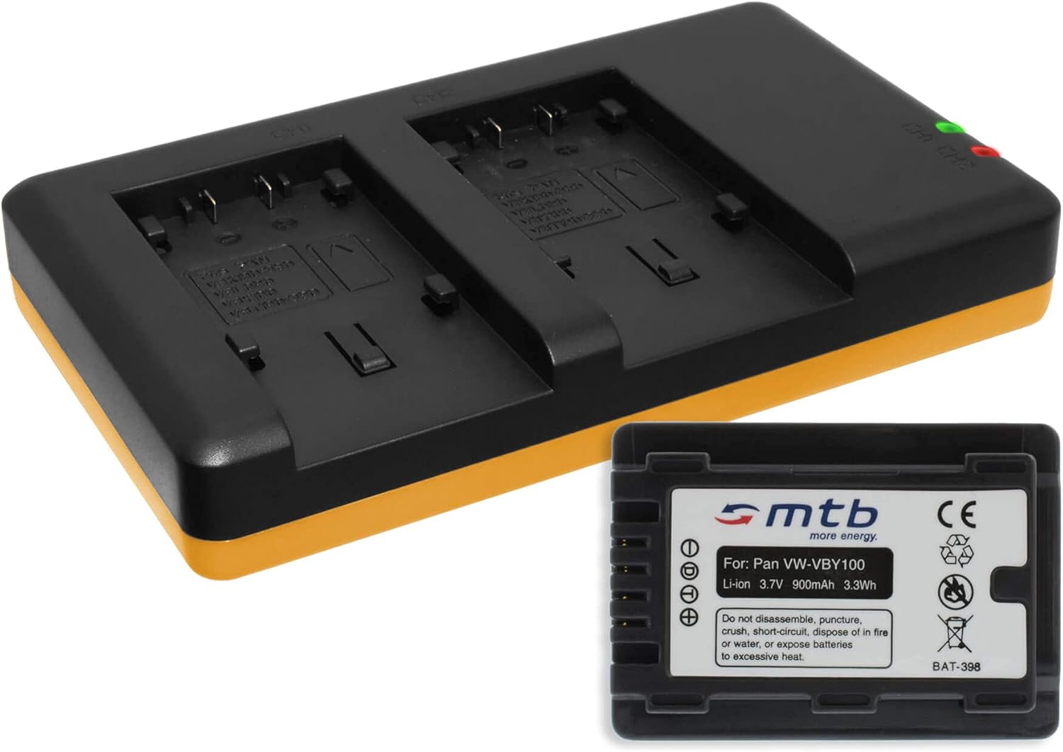 Dot.Foto VW-VBT190 Premium 3.6v / 1940mAh Oplaadbare Batterij voor Panasonic HC-V110, HC-V130, HC-V160, HC-V180, HC-V201, HC-V250,HC-V260,V720 V750 V770 V777 VX870 VX980 VX989