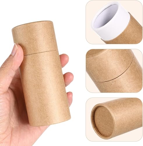 Miniatura 4 de HEMOTON 30 tubos de papel kraft de 1.7 fl oz con tapa, cajas de cartón, botella de aceite esencial, caja de embalaje de regalo, cajas de