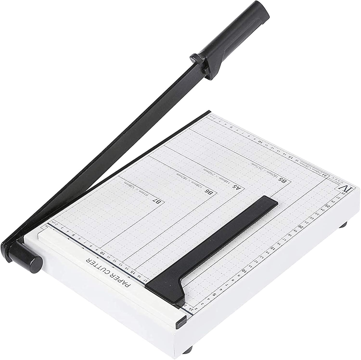 Nictemaw Massicot A4 Professionnel - Coupe jusqu'à 10 Feuilles (Papier, Carton) - Lame Sécurisée et Poignée Ergonomique pour Bureau, École, Artisanat - Blan