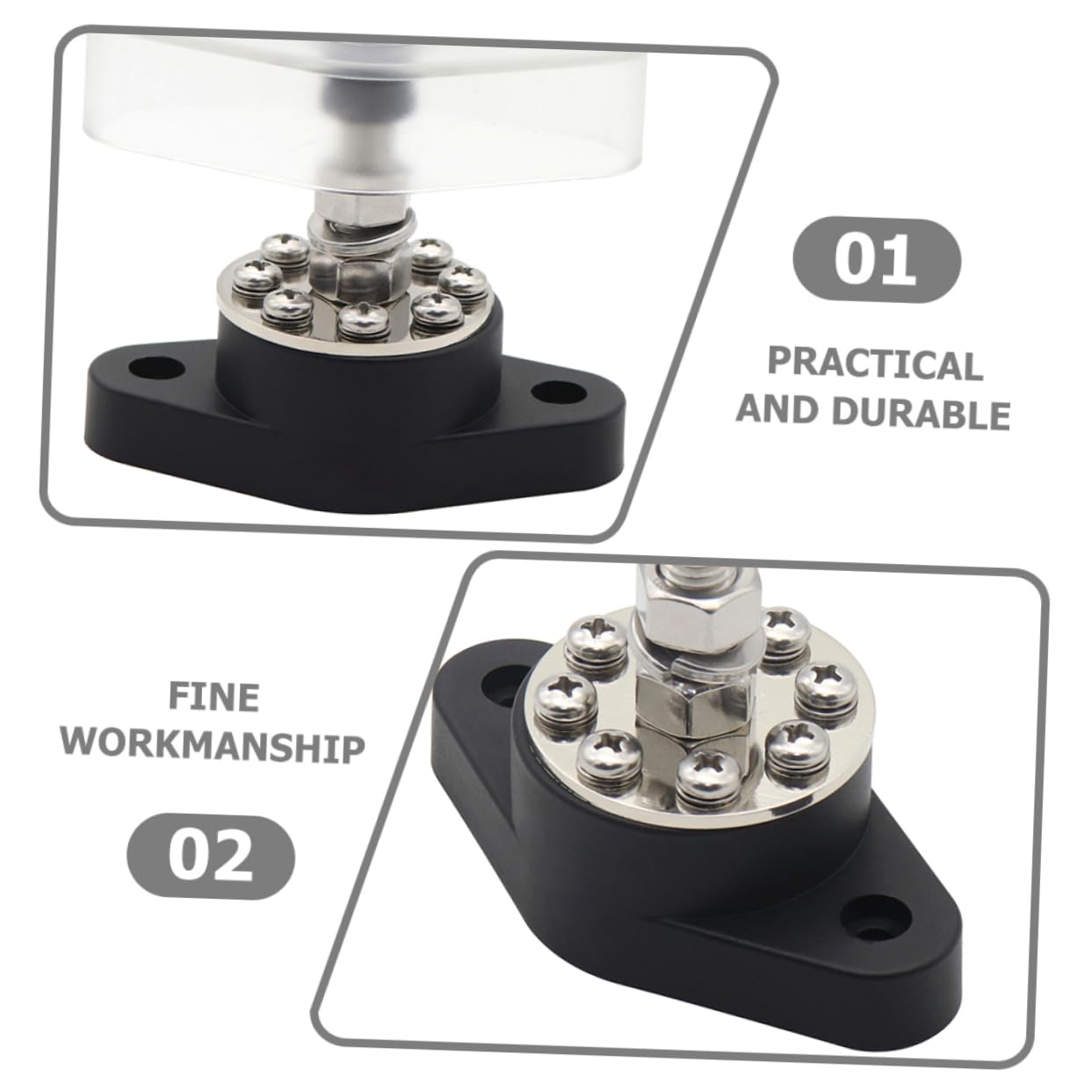 ULTECHNOVO 2 Stücke Terminal Block Elektrische Verteilung Block Bus Bar 180a Terminal Streifen Für Auto Marine Verwenden