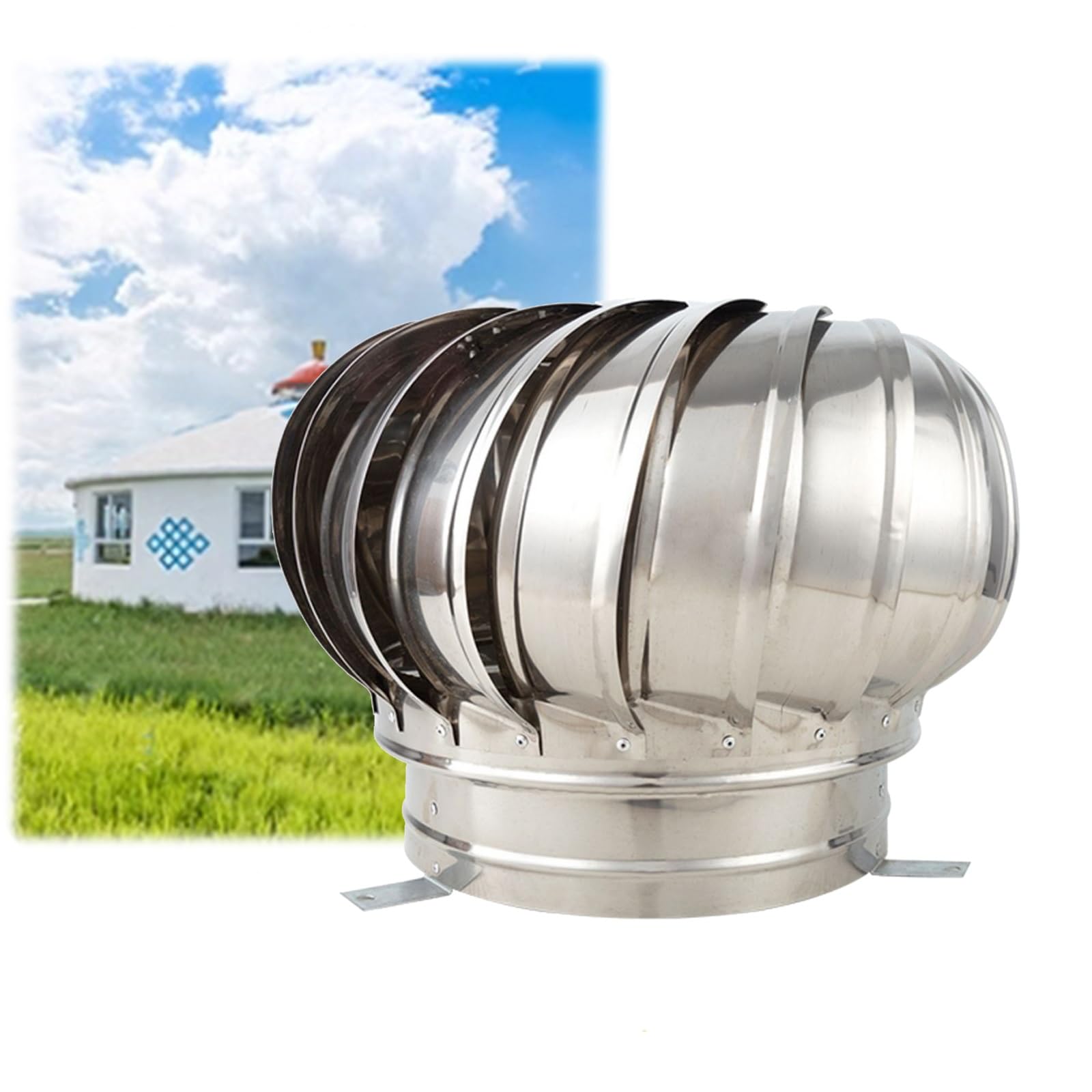 Chapeau de cheminée anti-refoulement ventilation de toit acier inoxydable 304