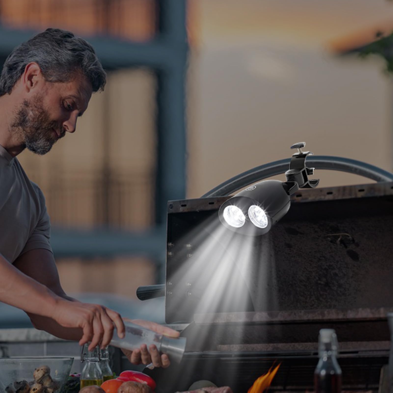 Luz para barbacoa | Iluminación portátil ajustable 360 grados para barbacoas – Iluminación para barbacoa | Para uso en mecánica, automoción, tienda, camión, ATV, cocina al aire libre, camping y L