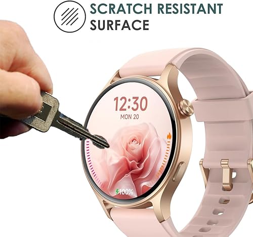 Miniatura 3 de Paquete de 6 protectores de pantalla para reloj inteligente Aeac AR-01 de 1.32 pulgadas, redondos, compatibles con Fitpolo AR01 de 1.3 pulgadas