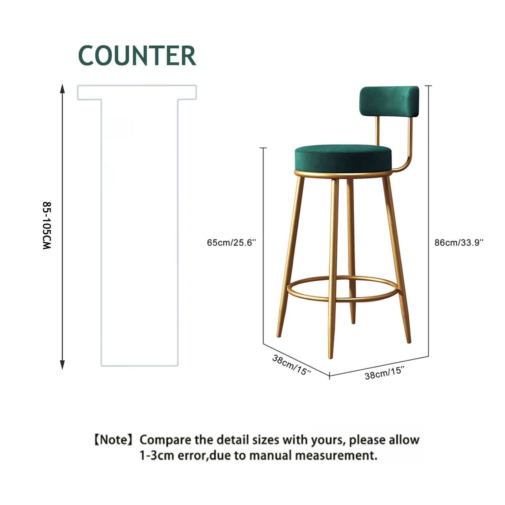 Amazon.com: Junpllvic Counter Height Bar Stools Bar Stool