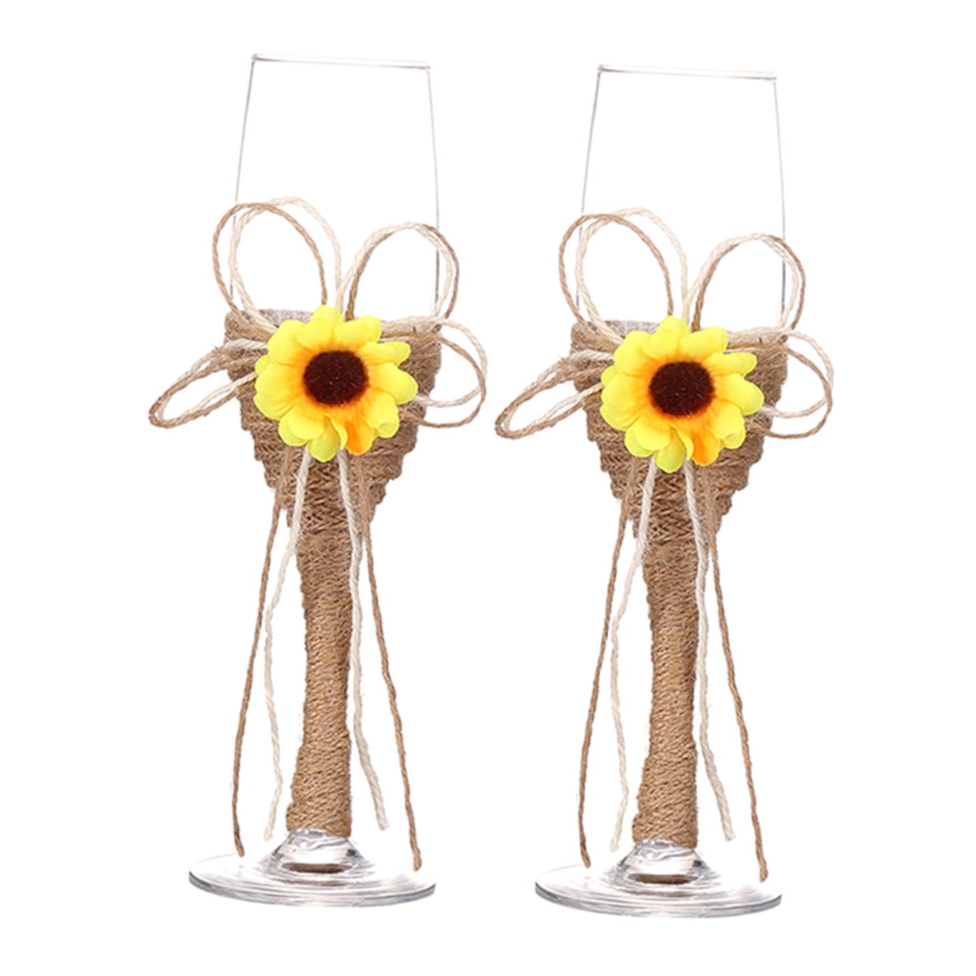 Verres à vin tournesol Cabilock pour sublimer votre décoration de table de mariage