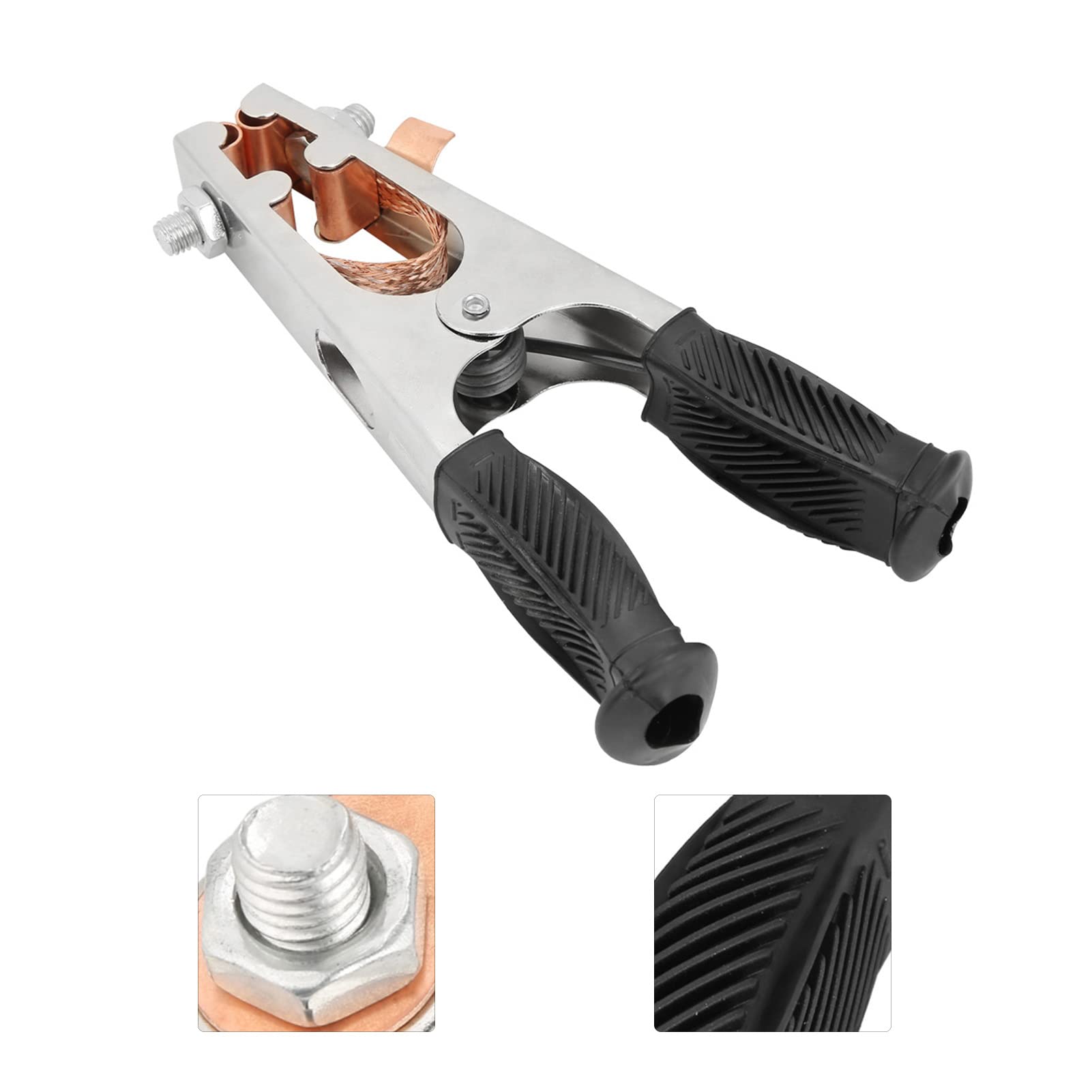 Welding Ground Clamp,500A Electroplated Ground Clamp Copper Welding Earth Clip for Manual Welder (Ddewing961akre7bs-01)