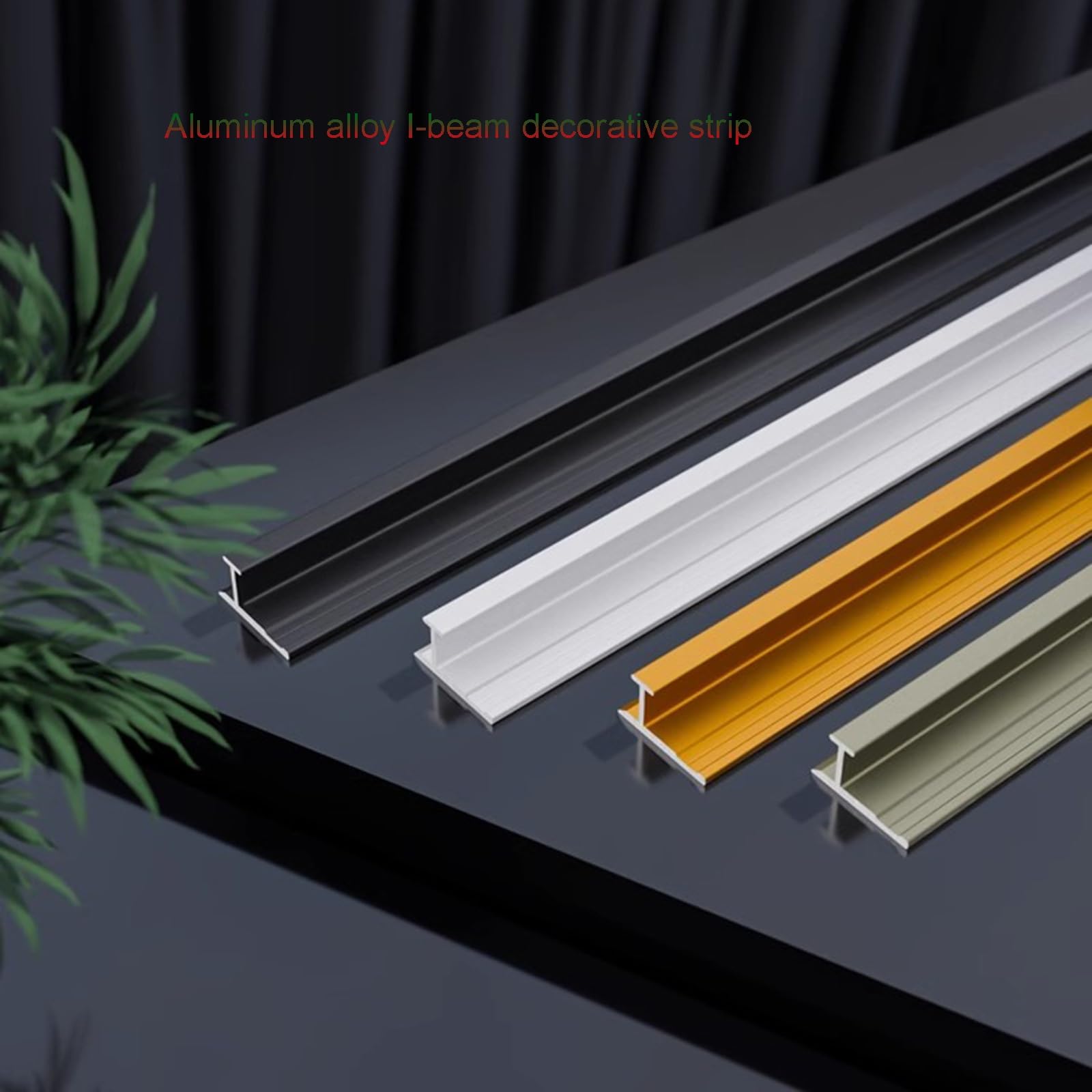 Tira Decorativa De La Aleación De Aluminio, Tira De Recepción Del Panel De Pared De Los 90cm 3 Pedazos Tira Decorativa Integrada Del Metal De La Chapa De Madera Del Panel De Pared(Porcelain White,9.5m