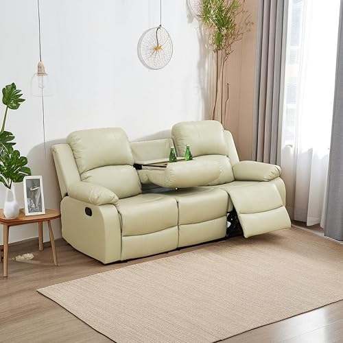 Miniatura 11 de A Ainehome - Juego de sofá reclinable de 3 piezas de corduroy con almacenamiento, moderno, marrón taupe, para sala de estar/oficina Pana marrón topo