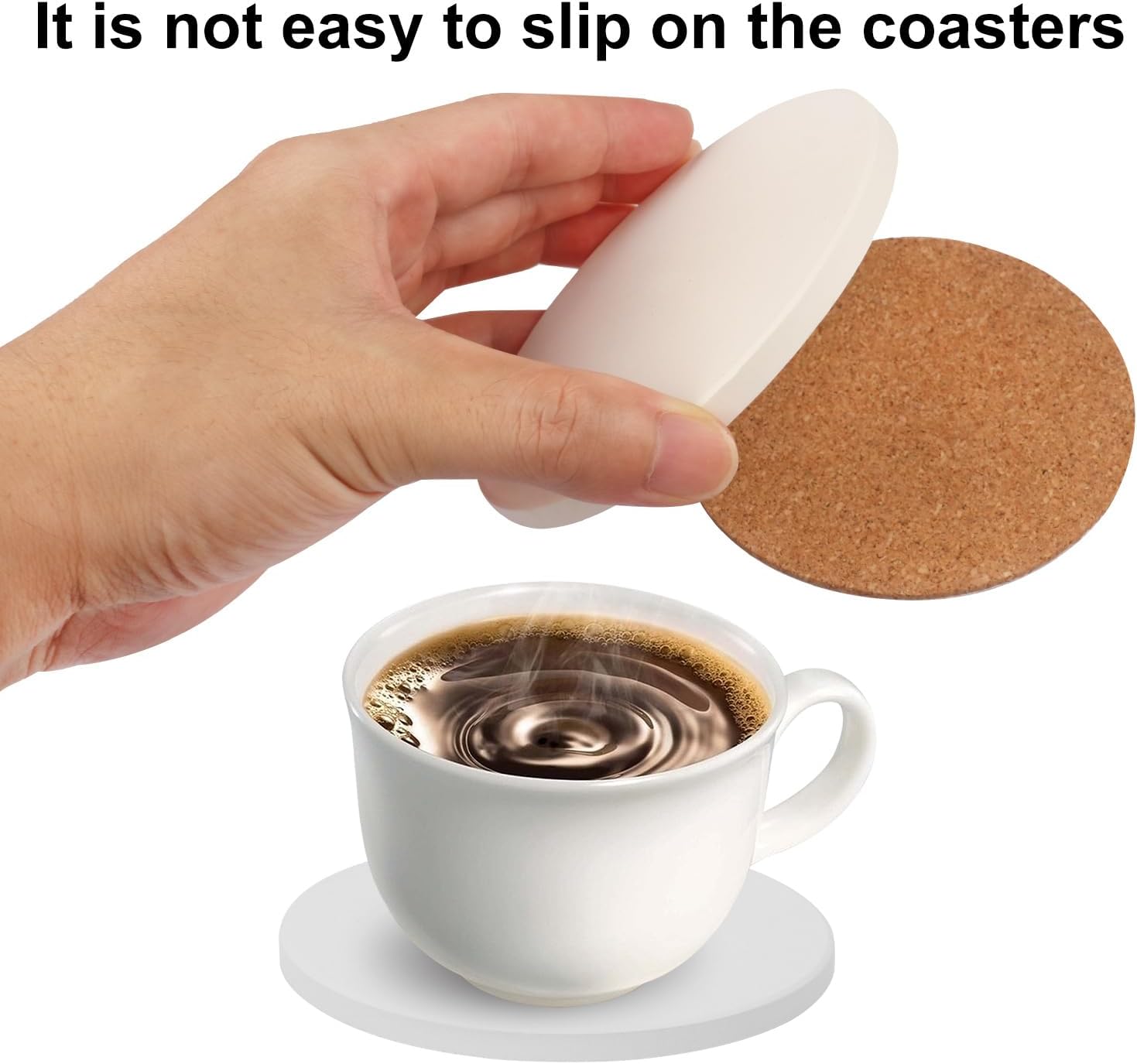 52 PCS Round Blank Ceramic Coasters - 4 Inch Unglazed Ceramic Coasters with Cork Backing Pads, Artistic Tile Coasters, Fit for DIY Coasters, Mosaics, & Crafts