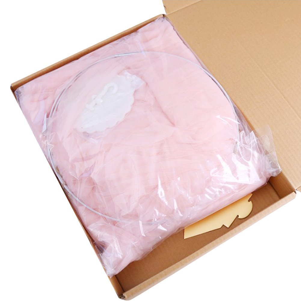 baldacchino per bambini, 100% poliestere, romantico baldacchino, zanzariera per bambini, per leggere, giocare, tenda, tenda da appendere per bambini, decorazione per la camera da letto (rosa)
