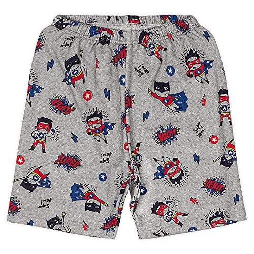 Conjunto camiseta + bermuda moletom leve Marisol Play meninos, Azul escuro, 4