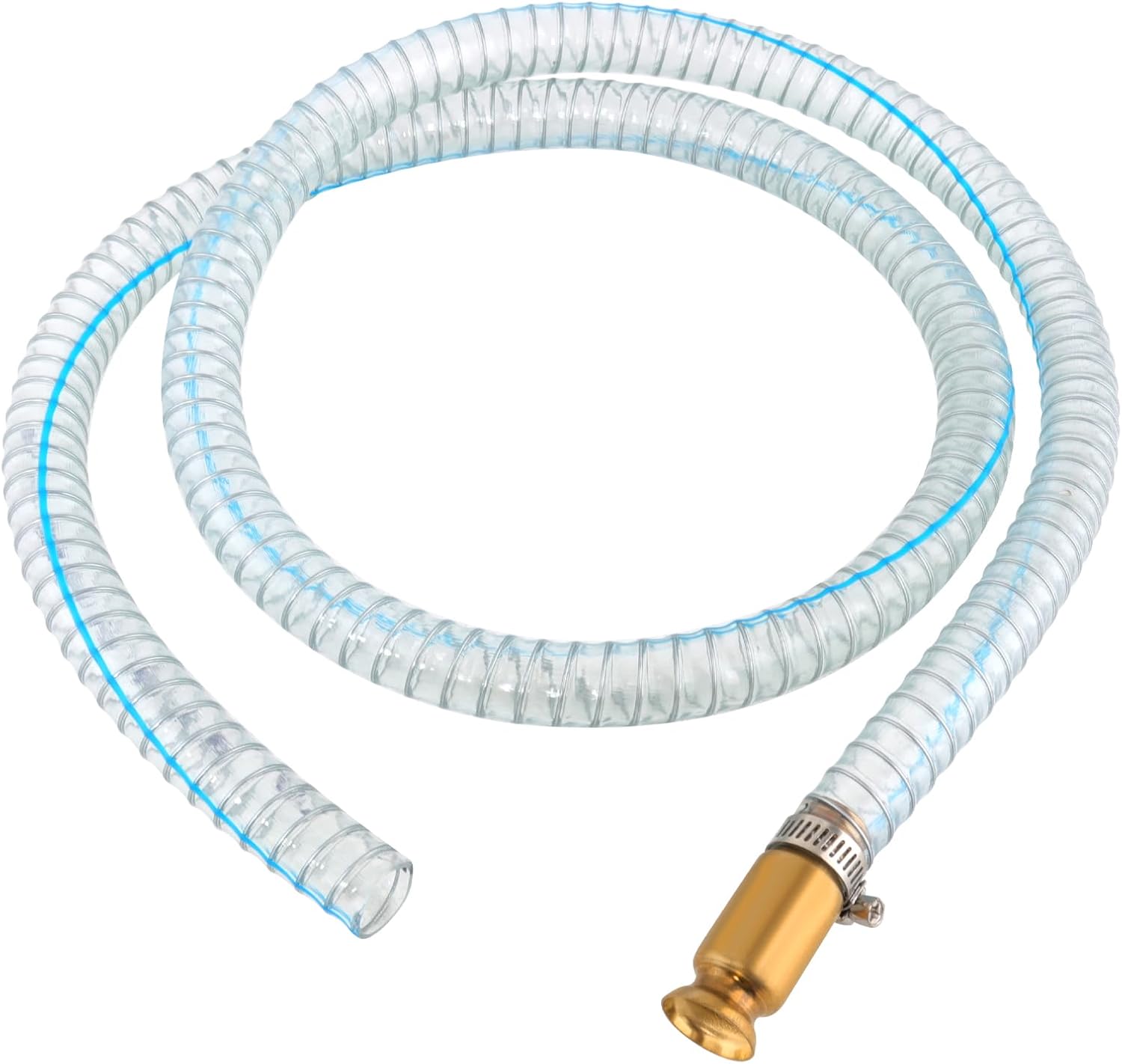 8.2FT 5/8" Heavy Duty Siphon Hose - Gerguirry Self-Priming Jiggler Pump for Boats, ATVs & Tractors Copper Nipple w/Metal Buckle, Fuel Transfer Tube for Gasoline Fuel Gas, 2PCS