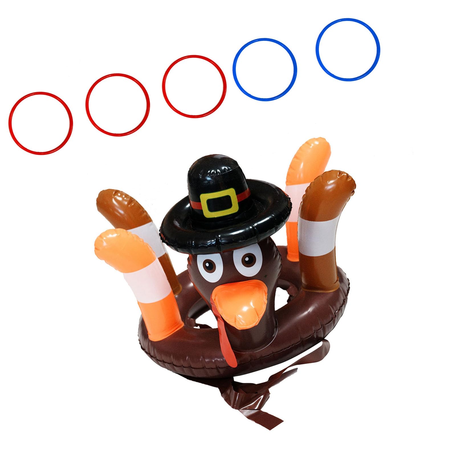 EXQIOUR Inflatable Turkey Throwing Game Set For Outdoor Family Fun And Hand Eye Coordination Training