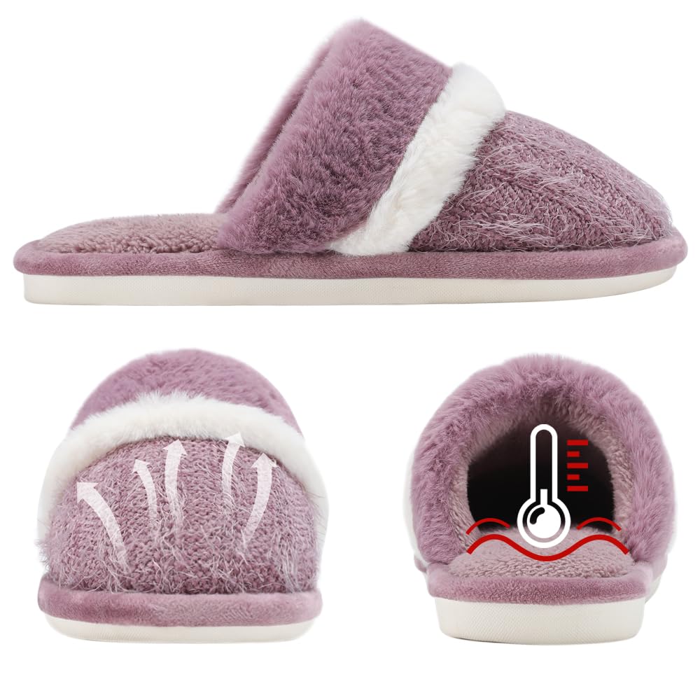 GOEWY Pantofole Donna Uomo Invernali Peluche Ciabatte Comode Casa Calde Scarpe da Casa Antiscivolo Memoria Schiuma Slippers Antiscivolo Suola Scarpe Interno Esterno